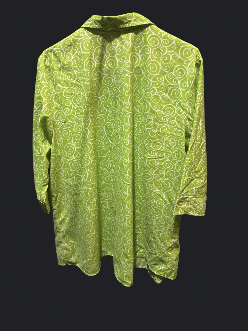 Blair Lime Green Swirl Button-Down Shirt - Picture 2 of 3